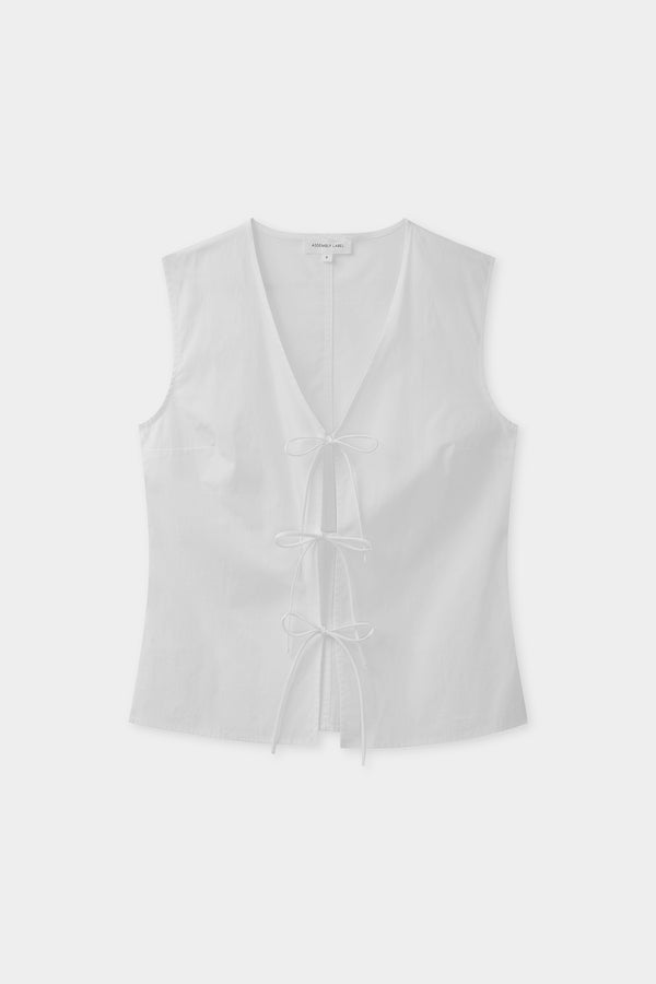 Ollie Poplin Tie Top