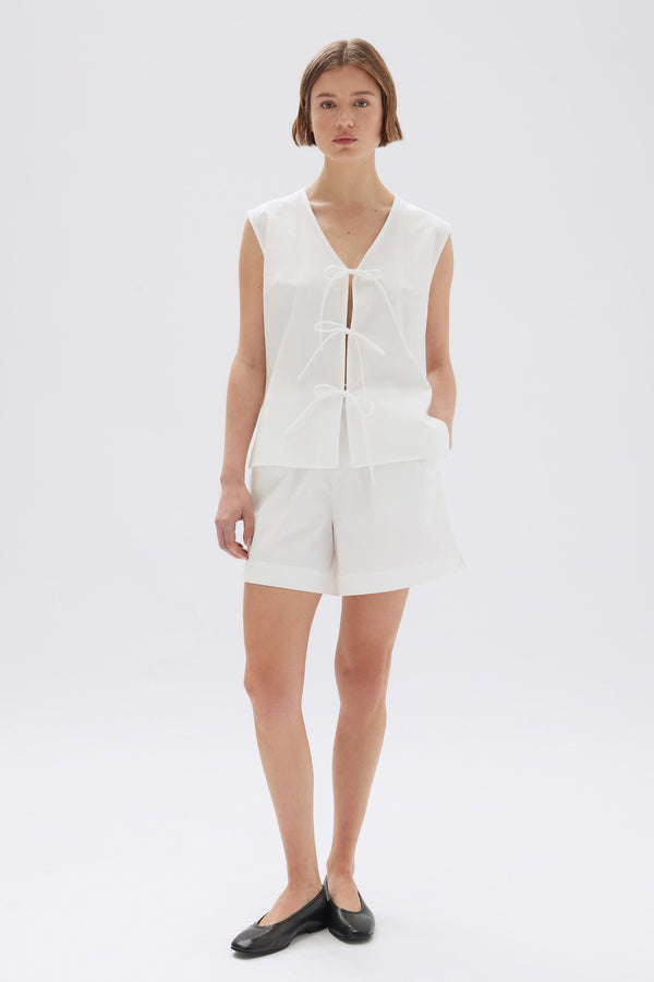 Ollie Poplin Tie Top